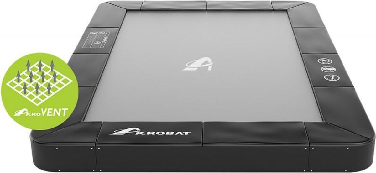 Akrobat Trampoline Primus Flat to the ground 305 x 183 cm - Zwart