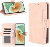 Voor ZTE Axon 30 Pro 5G Huid Voelen Kalf Patroon Horizontale Flip Lederen Case met Houder & Kaartsleuven & Fotolijst (Roze)