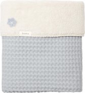 Koeka Baby dekentje ledikant wafel teddy Oslo - blauw - 100x150cm