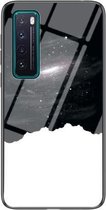 Voor Huawei nova 7 5G Sterrenhemelpatroon Gehard Glas + TPU Schokbestendig Beschermhoes (Universe Sterrenhemel)