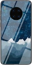 Voor Huawei Mate 30 Pro Sterrenhemelpatroon Gehard Glas + TPU Schokbestendig Beschermhoes (Star Chess)