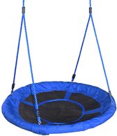 Nestschommel Zwart/Blauw - Nest schommel buitenspeelgoed - Vanaf 3 jaar - Blauw - Zwart - Ø100 cm - Nestschommel voor buiten