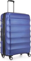 Antler - Juno Metallic Reiskoffer - 124L - 4 Wielen - Hardcase - Blauw