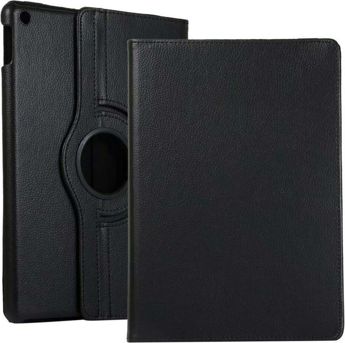 Apple iPad 10.2 (2019) Zwart 360 graden draaibare hoes - Book Case Tablethoes