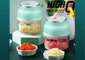 HighQ Products -Keukenmachine - Mini chopper-knoflookmolen-Groentesnijder -Turquoise-Keukengereedschap-Mini Electrische Hakmolen -