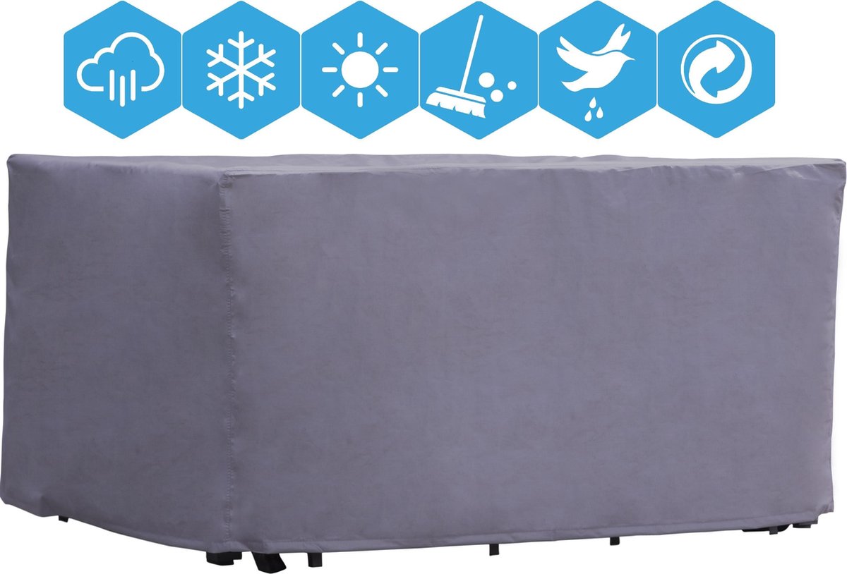 Weersbestendige Beschermhoes Tuinset | 140 x 140 x 70 cm | Premium | Waterproof | TÜV Rheinland Gecertificeerd | Hoes voor Tuin | Waterdicht | Solution Dyed (verkleuring onmogelijk) | Zwart