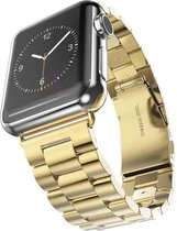 Apple Watch 38/40MM Metalen Horloge Bandje  - Metaal - Vlinder Sluiting - Polsband - Apple Watch 1 / 2 / 3 / 4 / 5 / 6 / SE - Goud