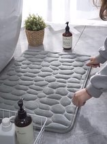 Design badmat stenen grijs 40x60 cm