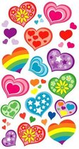 Purple Peach Sticker Hearts Funky - 450