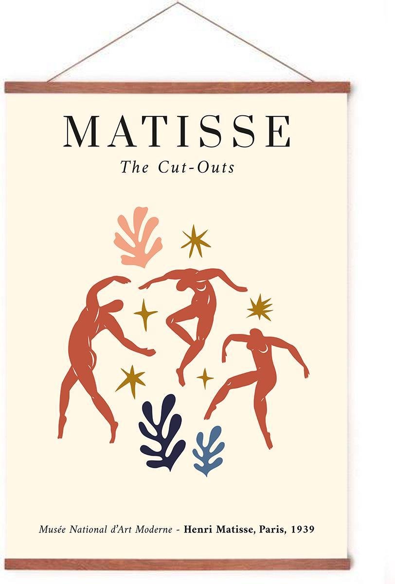 Esque Poster In Posterhanger - 'The Dance' - Kader Hout - Henri Matisse - Cut Outs - 70x50 cm - Ophangsysteem