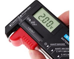 Digitale Batterijtester - Batterij Tester - Met Accu-indicator & LCD Display - Batterijmeter Accutester - Batterijen Tester