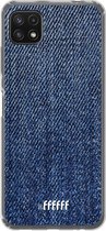 6F hoesje - geschikt voor Samsung Galaxy A22 5G -  Transparant TPU Case - Denim #ffffff