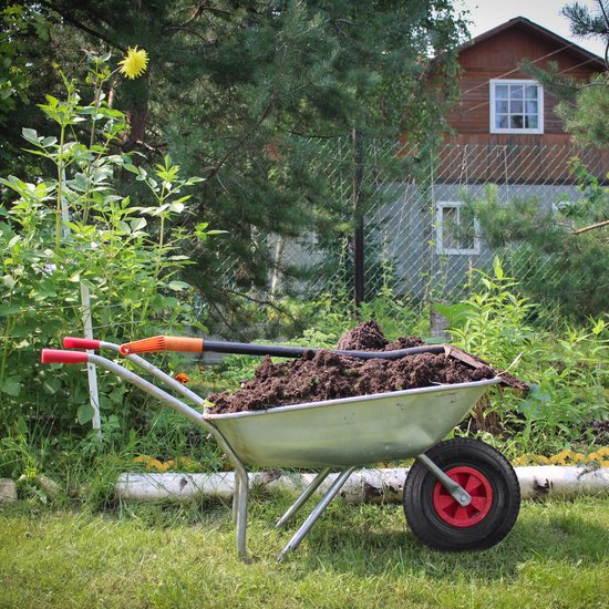 Relaxdays kruiwagenwiel - 4.00-8 inch - met binnenband - draaglast tot 150 kg - profiel - 400 x 100 mm van Relaxdays — afbeelding 5