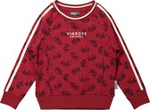 Vinrose jongens sweater tiger pattern rood maat 110/116