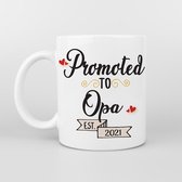 Mok Promoted to Opa - Beker - Kraamcadeau - Cadeau voor Opa - Gratis Inpak Service