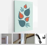 Set of abstract female shapes and silhouettes on textured background. Women portraits in wedding dresses in pastel colors - Modern Art Canvas - Vertical - 1725493639 - 80*60 Vertical