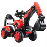 Dakta® Kinderauto | Graafmachine Loopauto | Antislip Banden | Muziek & Licht Effecten