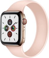 Shop4 - Bandje voor Apple Watch 7 41mm - Small Siliconen Solo Loop Roze