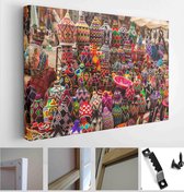 Itsallcanvas - Schilderij - The Souks. Marrakesh. Morocco Art Horizontal Horizontal - Multicolor - 75 X 115 Cm