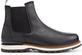 Travelin' Ravik Heren chelsea boots - Leren schoenen - Wol gevoerd - Zwart leer - Maat 41