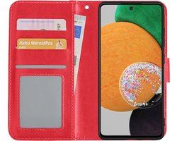 Hoesje - Met Pasjeshouder - Geschikt voor Samsung Galaxy A52s 5G - Luxe Bookcase Portemonee - Flip Case - Kunstleer Book Case - Flipcase - Book Cover - Walletcase - Portemonneehoes - Rood