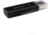 USB 3.0 Card Reader - Supersnel voor Micro SD /MMC / TF Kaart Lezer / SD - Geheugenkaartlezer - Plug & Play - Zwart