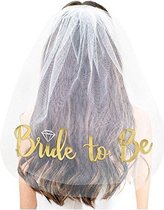 Bride to be sluier - Bruidsluier- Bachelorette party - Bruidsluier - Versiering - Decoratie - Bruiloft - 55 cm - Vrijgezellenfeest - Bruidssluier -Feest -Bruiloft - Kleur Goud
