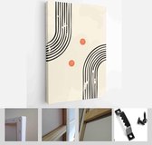 Abstract Illustration in Minimal Style for Wall Decoration Background. Mid century modern minimalist art print - Modern Art Canvas - Vertical - 1874434306 - 50*40 Vertical