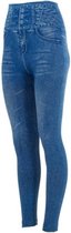 Legging Jegging Dames - Jeans Blauw - Maat S/M
