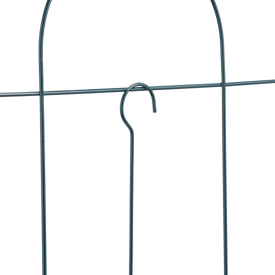 relaxdays clôture de lit 20 pièces - clôture décorative - bordure de bordure - haute - vert - métal - clôture de jardin