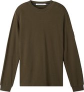 Calvin Klein Calvin Klein Waffle LS Shirt  T-shirt - Mannen - army groen