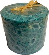 Swazi Candle Mandela Turquoise - Kaars uit Swaziland - Fairtrade