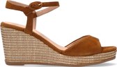 Unisa Lagata Sandalen - Met Sleehak - Dames - Cognac - Maat 35