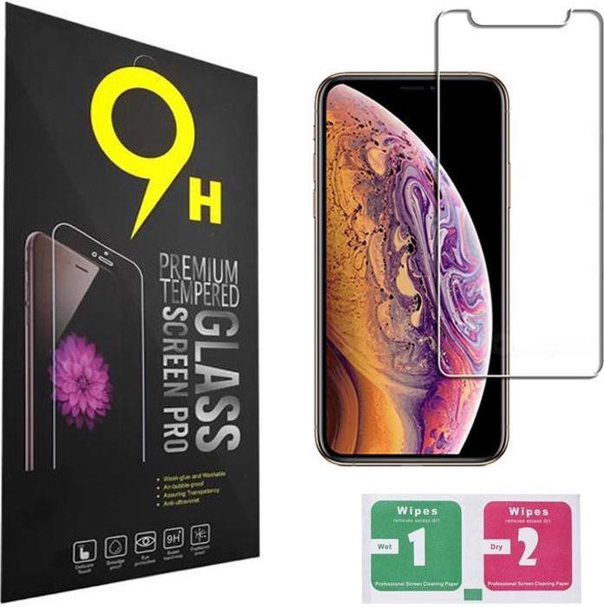 Screenprotector geschikt voor Apple iPhone 11 Pro Max - tempered glass Screen cover