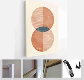 Mid Century Modern Design. A trendy set of Abstract Hand Painted Illustrations for Wall Decoration, Social Media Banner, Brochure Cover Design - Modern Art Canvas - Vertical - 1952