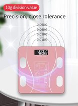 Digitale smart weegschaal - Personenweegschaal - Met lichaamsanalyse - USB oplaadbaar - Met App - Roze