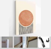 Mid Century Modern Design. A trendy set of Abstract Hand Painted Illustrations for Wall Decoration, Social Media Banner, Brochure Cover Design - Modern Art Canvas - Vertical - 1952