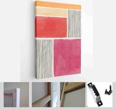 Set of Abstract Hand Painted Illustrations for Wall Decoration, Postcard, Social Media Banner, Brochure Cover Design Background - Modern Art Canvas - Vertical - 1962474118 - 50*40