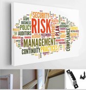 Risk and compliance in word tag cloud on white - Modern Art Canvas - Horizontal - 187126427 - 40*30 Horizontal