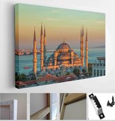 Blue Mosque at sunset, Istanbul, Sultanahmet Park. Sultan Ahmed (Ottoman Empire) The biggest mosque in Istanbul - Modern Art Canvas - Horizontal - 174067919 - 50*40 Horizontal