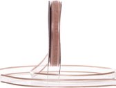 Lint in organza met satijnen boord 20m x 10mm | organzalint | verpakkingslint | geschenkverpakking | decoratie | versiering | hobby | knutsel