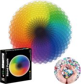 Puzzel | 1000 Stuks | Creatief | Ronde Puzzel | Behendigheid | Kleurrijk | Karton | 65x65 Cm | Pedagogisch