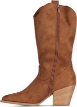 WELOVESHOES®  met Hak - Suedine - Camel - Maat 38