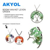 Akyol - Levensboom ketting - Aventurijn - Tree of life - Boom - Boom van het leven - Groen