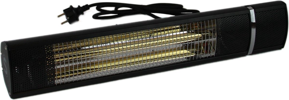 Terrasverwarmer elektrisch 1500 watt - minimaal rode gloed! - Mat zwart - 3 standen - afstandsbediening - Stenda Calor Sombra - Mat zwart – foto 8