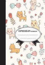 Composition Notebook, 8.5 x 11, 110 pages: Cute-cats