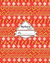 Notebook: My Note My Idea,8 x 10, 110 pages: Assortment Red
