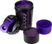 Olvièr Sports shake beker met opslag - shake beker - shakebeker - paars - 500 ml + 250 ml opslag
