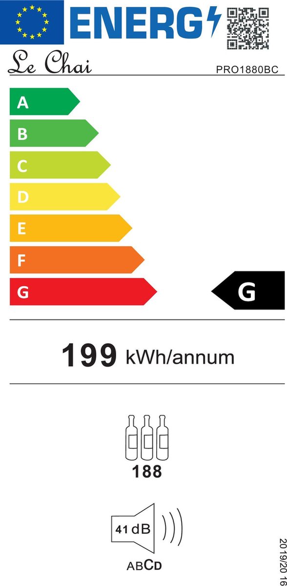 Le Chai PRO1990MC Wijnkoelkast 199 Flessen - afbeelding 2