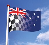 Finish Race/ Australië geblokte vlag - 150 x 100 cm - Grand Prix Australië – Formula 1